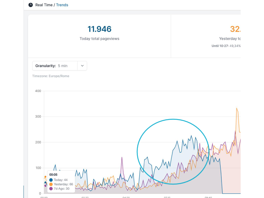 Spike of Google Traffic